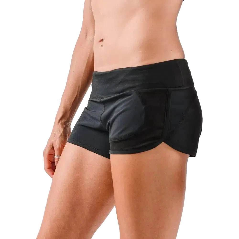 Rabbit Catch Me If You Can Black Lined Running Shorts Small Athletic Workout Gym